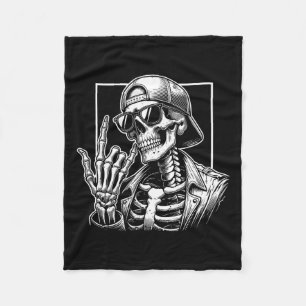 Rock Hand Halloween Costume Rocker Cool Rock Music Fleece Blanket