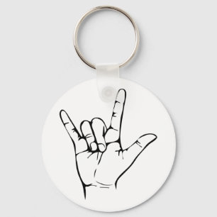 rock hand keychain