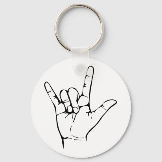 rock hand keychain