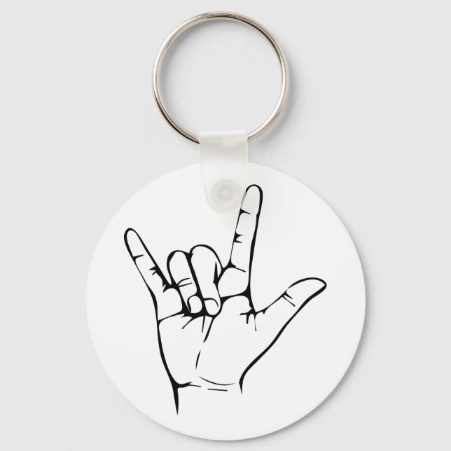 rock hand keychain (Front)