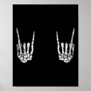 Rock Hand Lazy Halloween Costume Cool Bones 1  Poster