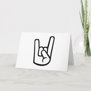 Rock Hand sign Card