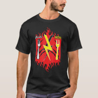 Rock Hand Sign Funny Fork Rock Music Lover Rocker