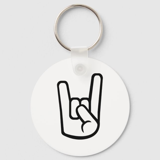 Rock Hand sign Keychain (Front)