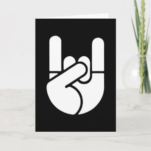 Rock Hand Stencil Card