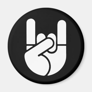 Rock Hand Stencil Magnet