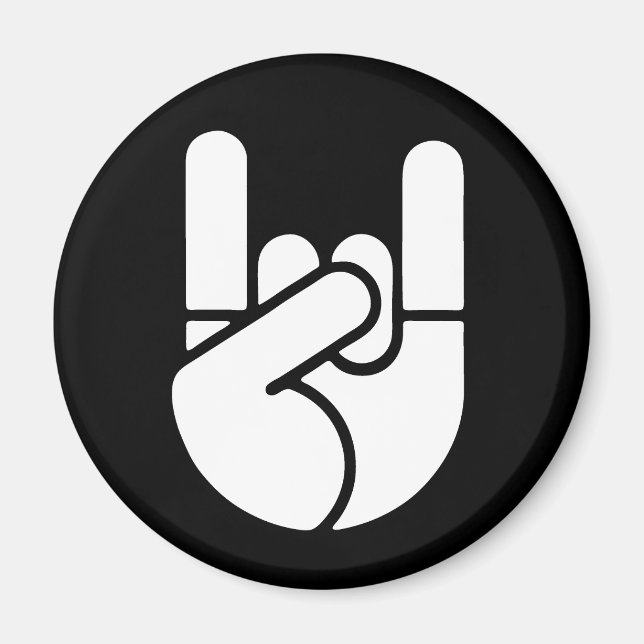 Rock Hand Stencil Magnet (Front)