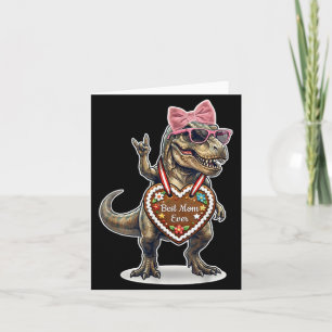 Rock Hand T Rex Best Mom Ever Mothers Day Dino Mom Card