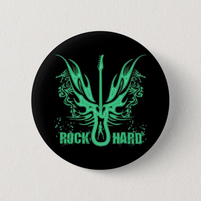 ROCK HARD 2 INCH ROUND BUTTON (Front)