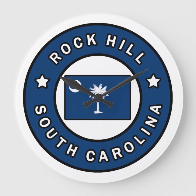 Rock Hill South Carolina Large Clock (Front)