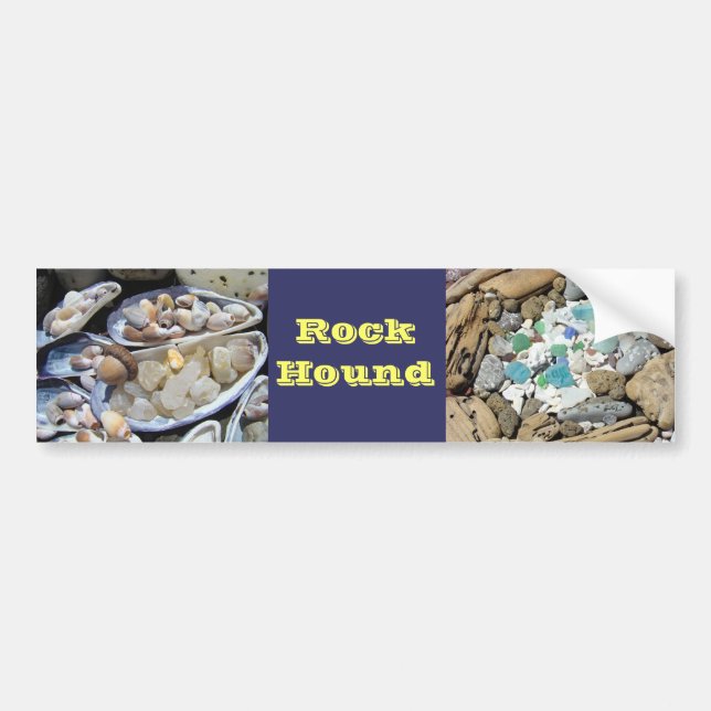 Rock Hound Bumper Sticker Rocks Agates Fossils (Front)