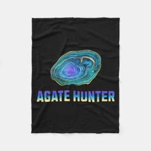 Rock Hunting Rock Collector Agate Geology Agate Hu Fleece Blanket