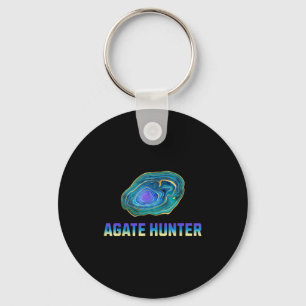 Rock Hunting Rock Collector Agate Geology Agate Hu Keychain