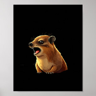 Rock Hyrax Awawa Ew People Funny Groundhog Die Poster