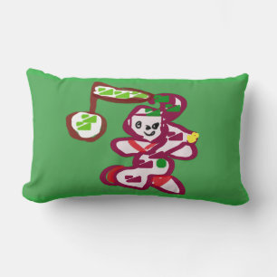 Rock in roll gingerbread lumbar pillow