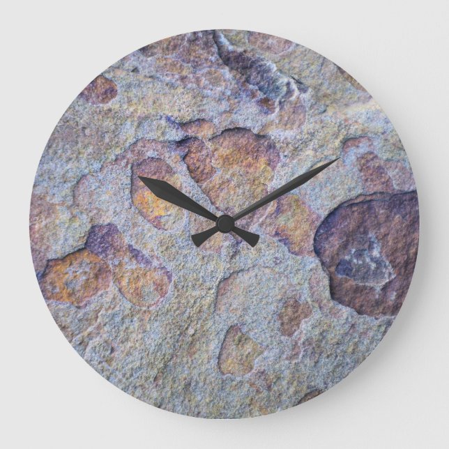 Rock Iron Ore Stone Large Clock (Front)