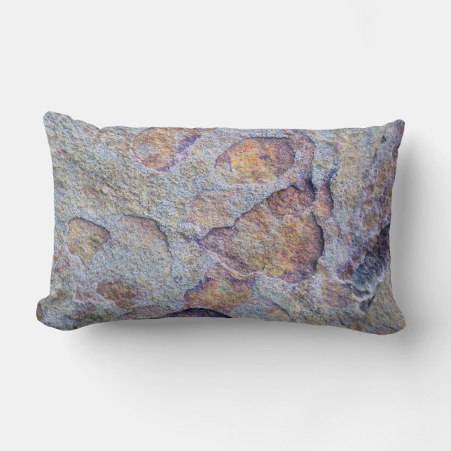 Rock Iron Ore Stone Lumbar Pillow (Front)
