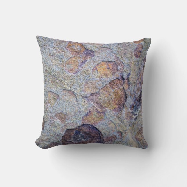 Rock Iron Ore Stone Throw Pillow (Front)