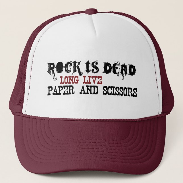 Rock Is Dead Trucker Hat (Front)