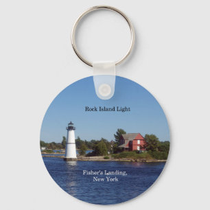 Rock Island Light key chain