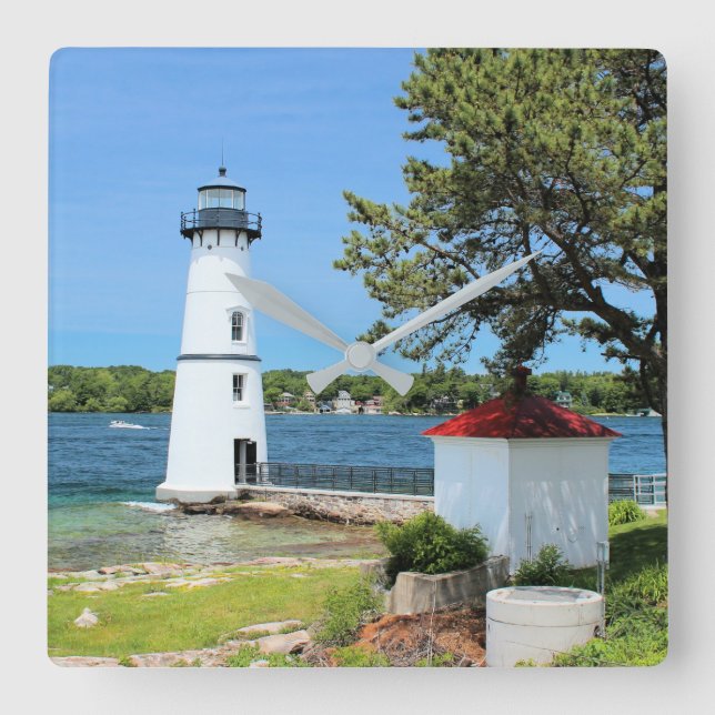 Rock Island Lighthouse, New York Wall Clock (Front)