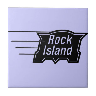 Rock Island Railroad Speed Logo Tile