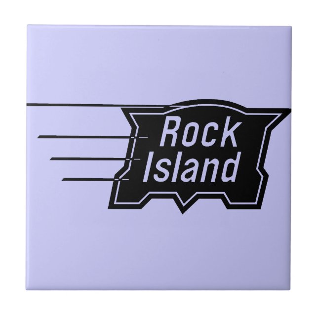 Rock Island Railroad Speed Logo Tile (Front)