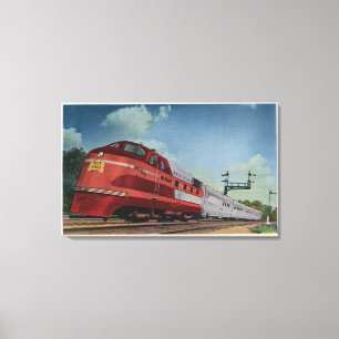 Rock Island RocketStreamlined Train Canvas Print