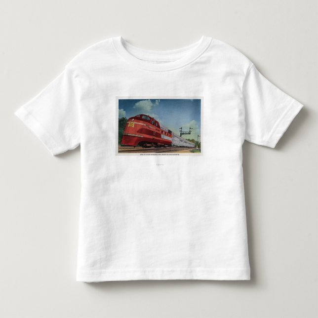 Rock Island RocketStreamlined Train Toddler T-shirt (Front)