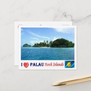 Rock Islands- I Love - Palau - Postcard