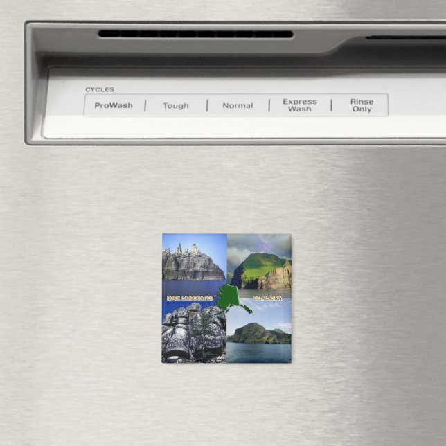 Rock Landscapes of Alaska Collage Magnet (In Situ (Dishwasher))