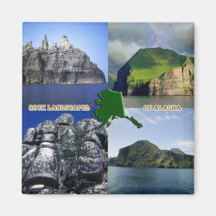 Rock Landscapes of Alaska Collage Magnet