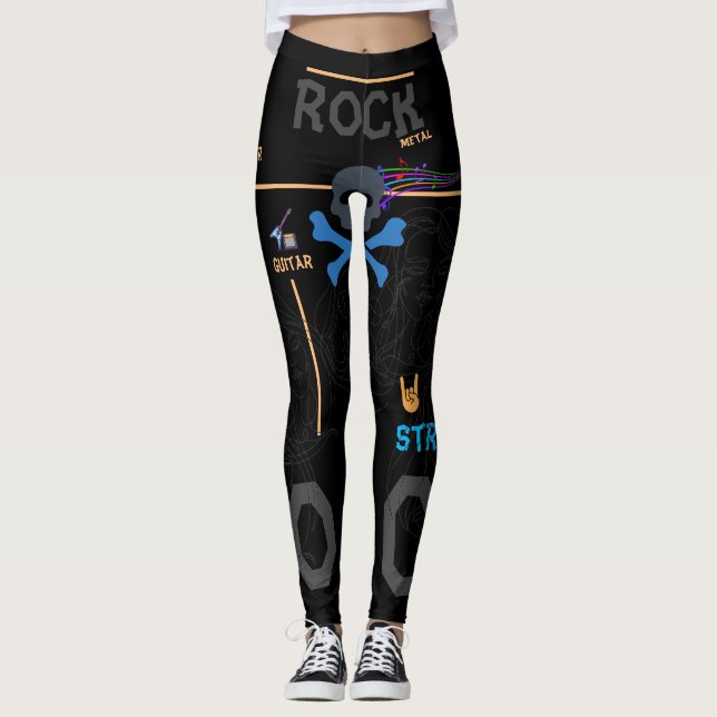 Rock Leggings Rock Metal Dumott GUITAR (Devant)