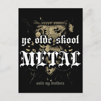 Rock=Life 'Ye Olde Skool Metal' Postcard