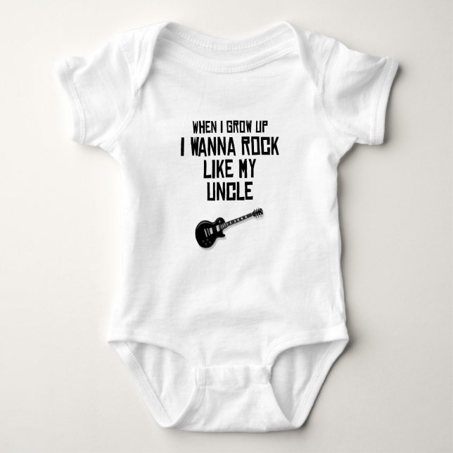 Rock Like My Uncle Baby Bodysuit (Front)