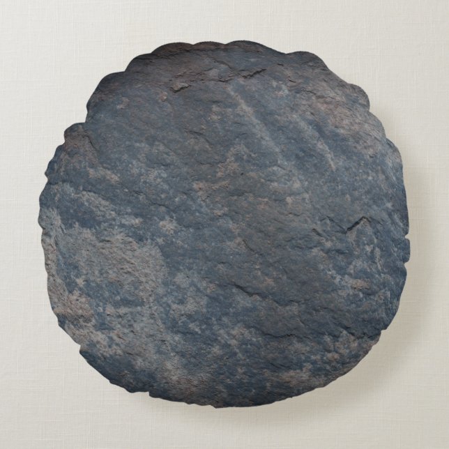Rock Man-Cave (Grey) Round Pillow (Front)
