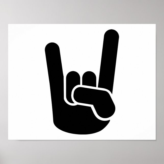 Rock Metal Hand Poster (Front)