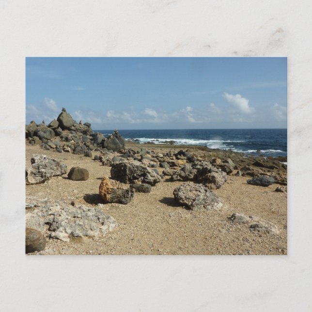 Rock Monuments on Aruban Coast Postcard (Front)