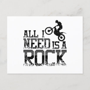 Rock Moto Trial Bike Postcard