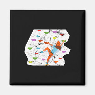 Rock Mountain Climber Women Girls Gift Idea Climbi Magnet