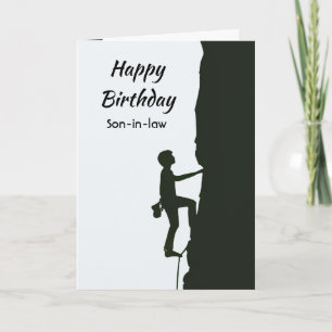 Rock, Mountain Climbing Birthday Son-in-law Card