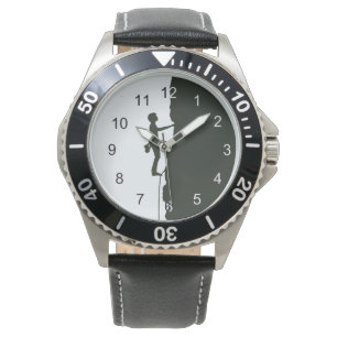 Rock, Mountain Climbing Climber Silhouette Watch