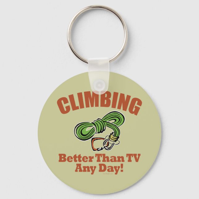 Rock, Mountain Climbing Keychain (Front)