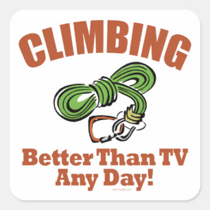 Rock, Mountain Climbing Square Sticker