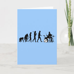 Rock Music Drummer and Jazz Dubstep Drums Card