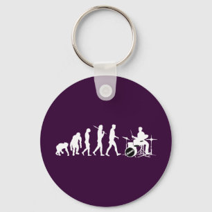 Rock Music Drummer and Jazz Dubstep Drums Keychain