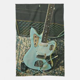 rock music gift for him her kitchen towel
