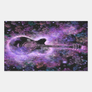 Rock Music Guitar Sticker
