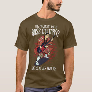 Rock Music Guitarist Samurai Bass Guitar Player Lo T-Shirt
