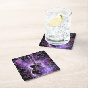 Rock Music Guitsr Paper Coaster